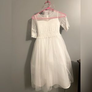 Girls First Holy Communion Dress/Flower Girl with veil and shoes